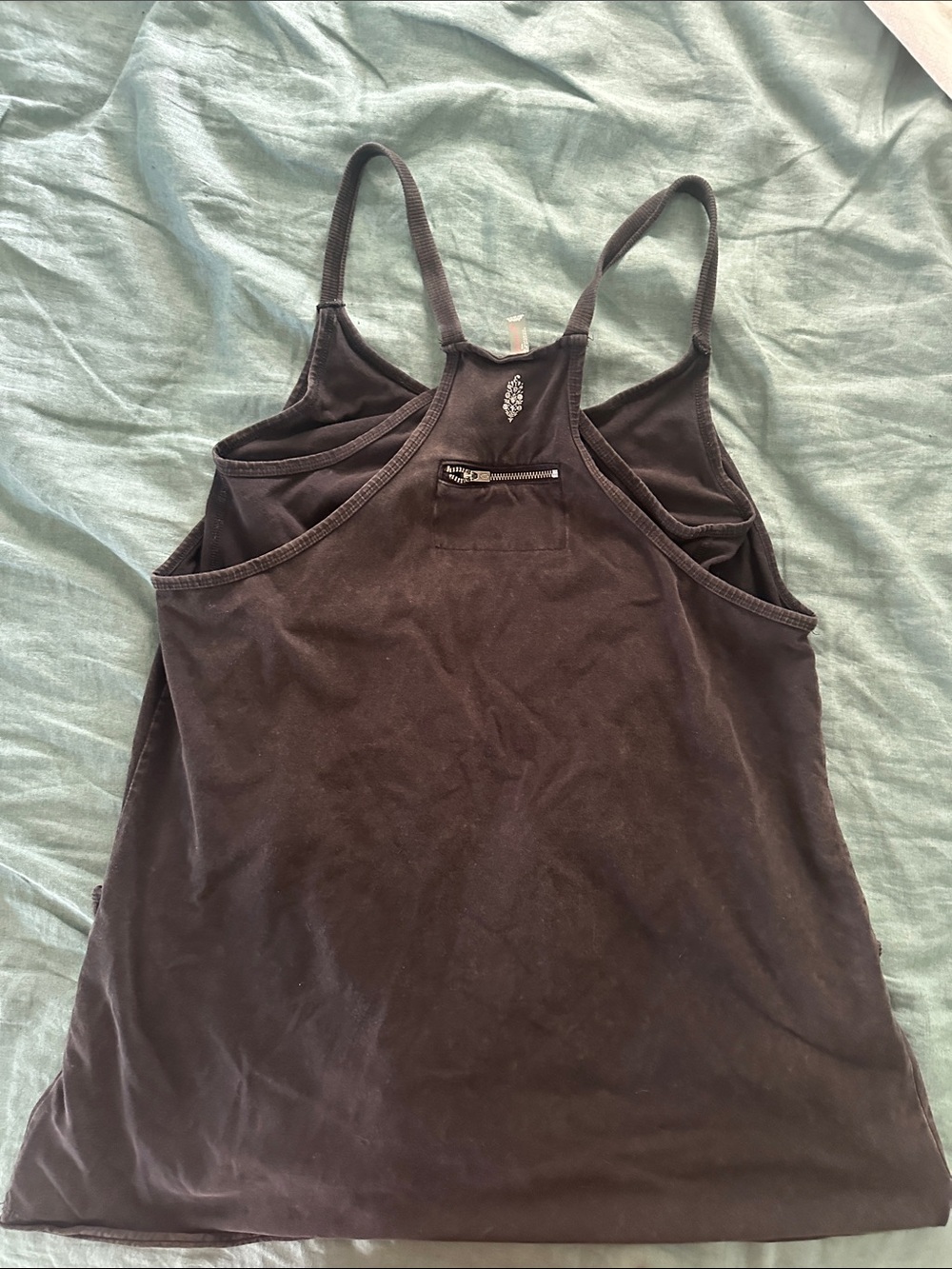 FP Movement by Free People Black Racerback Tank with Front Pockets - Picture 3 of 4